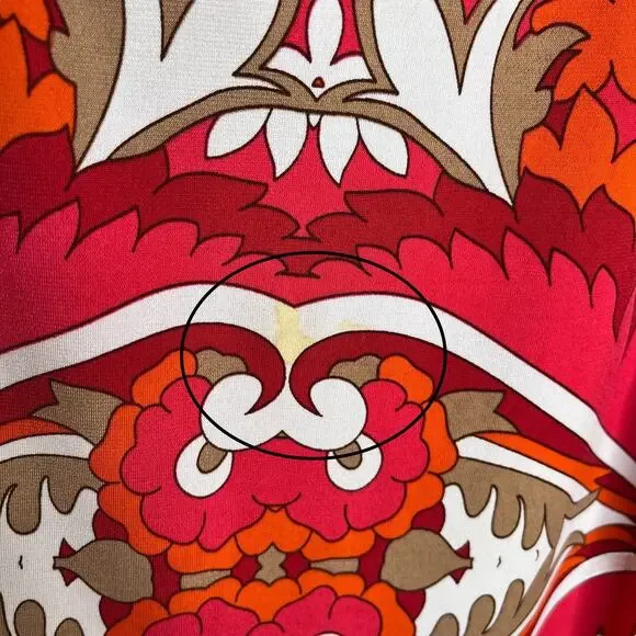 MSK Sheath Women Bell Sleeve Retro Orange Dress Size Large - Picture 5 of 7